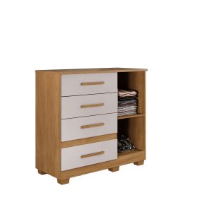 Cômoda para quarto com 4 gavetas e uma porta