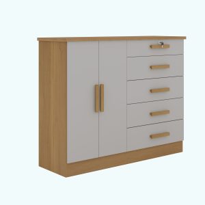 COmoda com 5 gavetas e 2 portas