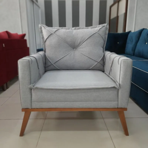 Poltrona decorativa cinza