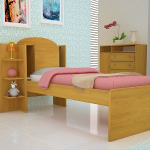 Cama de solteiro com baú