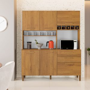 Kit cozinha 6 portas e 2 gavetas cinamomo