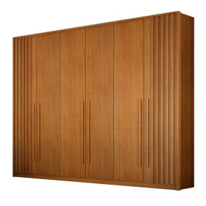 Roupeiro 6 portas com acabamento ripado